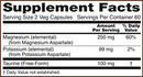 magnesium & potassium aspartate (now foods) supplement facts