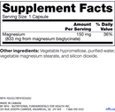 magnesium sap (nfh nutritional fundamentals) supplement facts