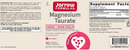magnesium taurate (jarrow formulas) label