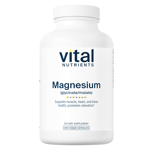 Magnesium glycinate malate 120 mg 200ct Vital Nutrients