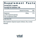 magnesium glycinate malate vital nutrients supplement facts