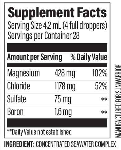 Magnesium Supplement Facts Label