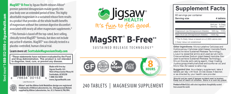 Magnesium w/SRT (B-Free) (Jigsaw Health) Label