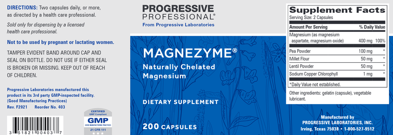 Magnezyme (Progressive Labs) Label
