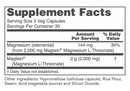 magtein protosorb magnesium protocol for life balance supplement facts