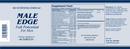 male edge bio-nutritional formulas label