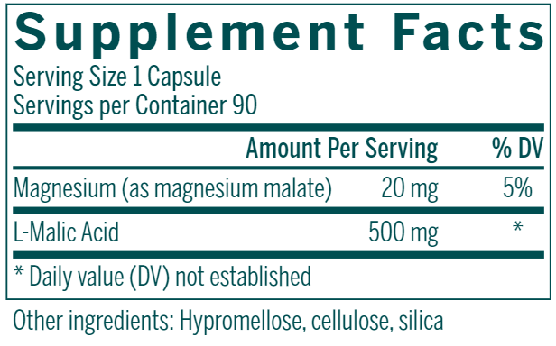 Malic Acid supplement facts Genestra