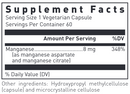 manganese douglas labs supplement facts