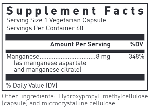 Manganese (Douglas Labs) supplement facts