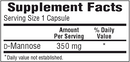 d-mannose bio-tech pharmacal supplement facts