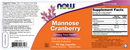 mannose cranberry (now foods) label