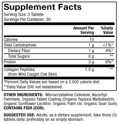 Marine Collagen (Dr. Mercola) supplement facts