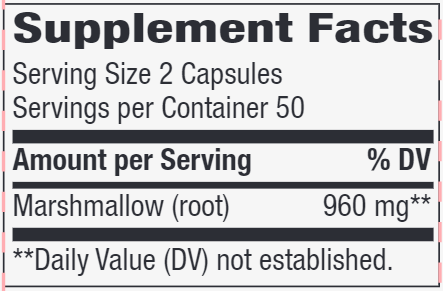 Marshmallow Root 100 Veg Capsules (Nature's Way) supplement facts