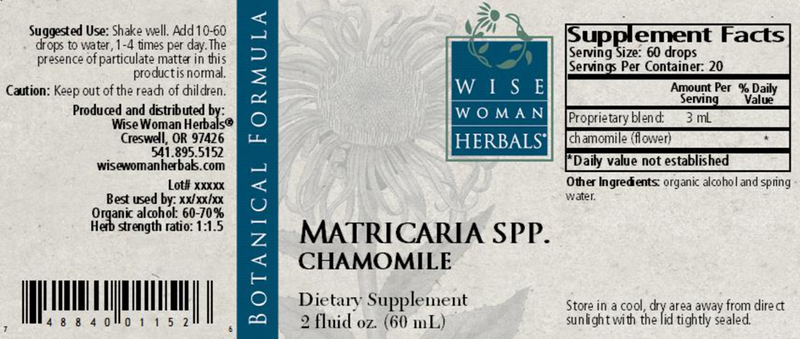Matricaria chamomile Wise Woman Herbals products