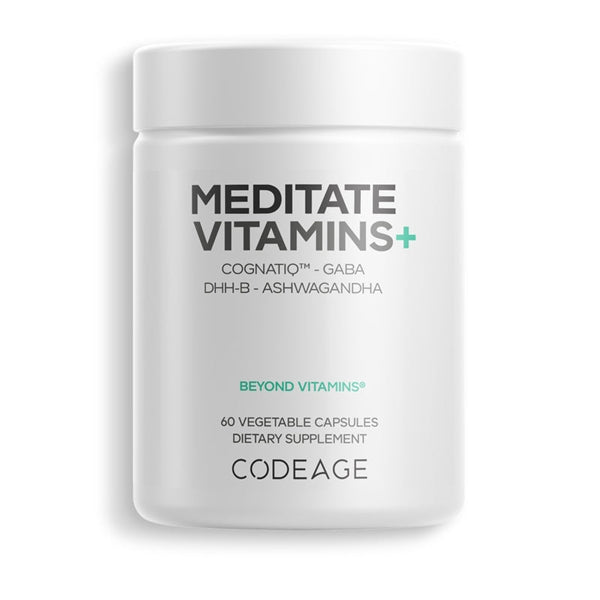 meditate vitamins+ stress anxiety & cortisol support codeage