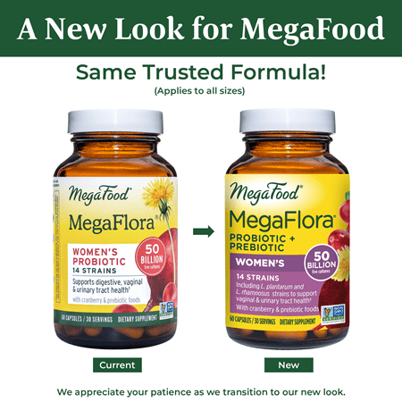 MegaFlora Women's Probiotic (MegaFood) new look