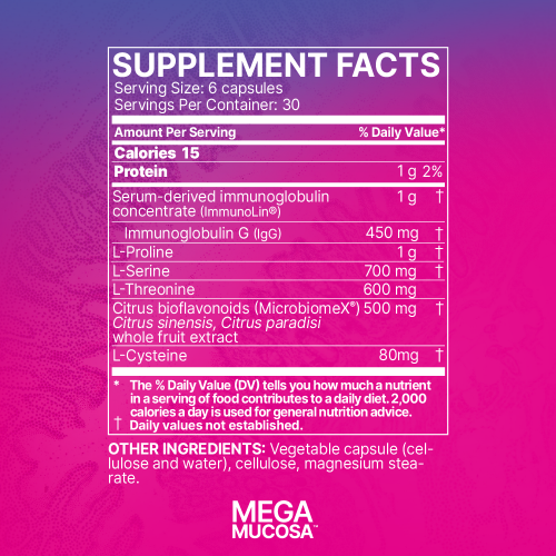 megamucosa capsules (microbiome labs) supplement facts