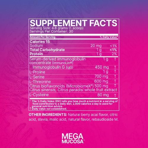 megamucosa (microbiome labs) supplement facts