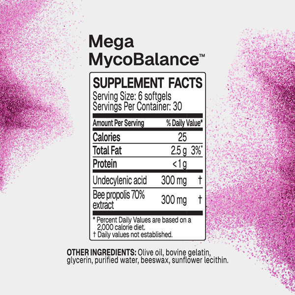 MegaMycoBalance - Fungal/Yeast Support Supplement Facts Label