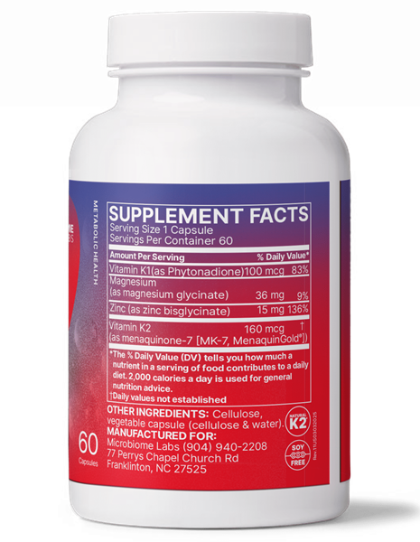 megaquinone k2-7 microbiome labs