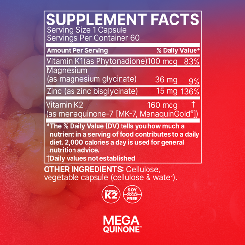megaquinone k2-7 microbiome labs supplement facts