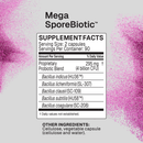 MegaSporeBiotic supplement facts