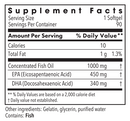 mega omega extra strength (metabolic maintenance) supplement facts