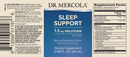 sleep support with melatonin dr. mercola label
