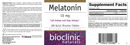 melatonin 10 mg bioclinic naturals label