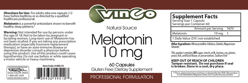 Melatonin 10 mg Vinco products