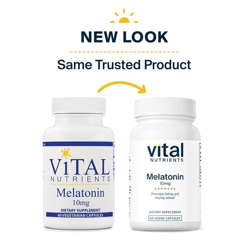 Melatonin 10 mg Vital Nutrients new look