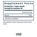 melatonin 10 mg vital nutrients supplement facts