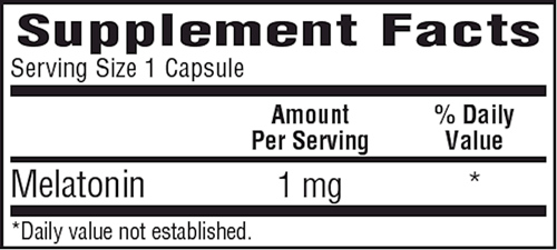 Melatonin 1 mg (Bio-Tech Pharmacal) supplement facts