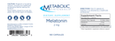 melatonin 2 mg (metabolic maintenance) label