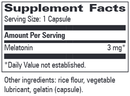 melatonin 3 mg progressive labs supplement facts