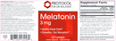 melatonin 3 mg (protocol for life balance) label