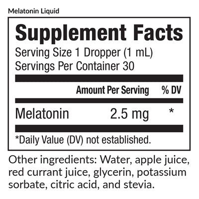Melatonin Liquid (EquiLife) supplement facts