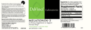 melatonin 3 davinci labs label