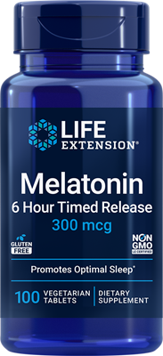 melatonin 6 hour timed release 300 mcg (life extension)