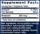 melatonin 6 hour timed release 300 mcg (life extension) supplement facts