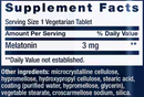 melatonin 6 hour timed release 3 mg (life extension) supplement facts