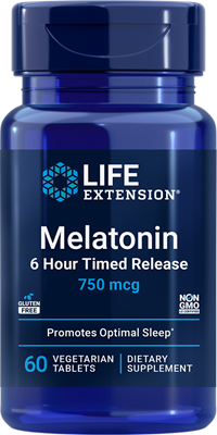 melatonin 6 hour timed release 750 mcg (life extension)