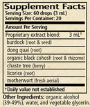 menomorphosis wise woman herbals supplement facts