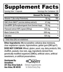 menopause complete diem supplement facts