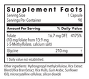 l-methylfolate 10 mg (metabolic maintenance) supplement facts