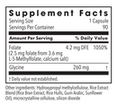 l-methylfolate 2.5 mg (metabolic maintenance) supplement facts