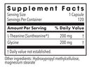 l-theanine (metabolic maintenance) supplement facts
