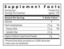 organic psyllium husk powder (metabolic maintenance) supplement facts