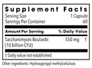 saccharomyces boulardii 10 billion (metabolic maintenance) supplement facts