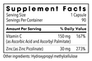 zinc picolinate 30 mg (metabolic maintenance) supplement facts